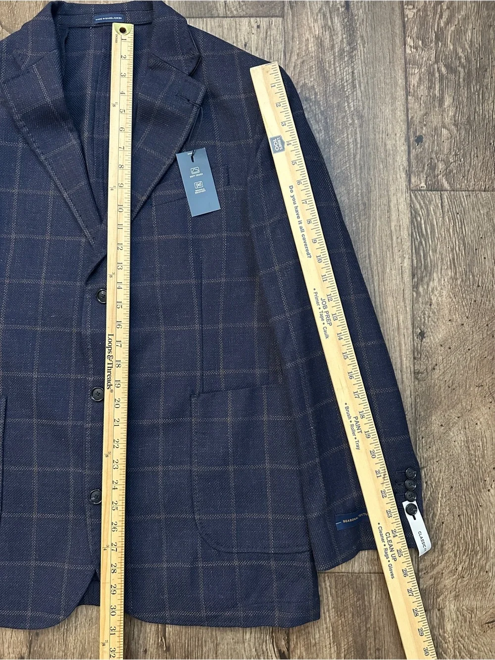 Stafford 60% Wool 40% Cotton Classic Fit Sport Coat Blazer Men’s 42 R Navy